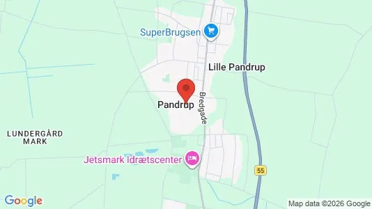 Huse til leje i Pandrup - Foto fra Google Street View