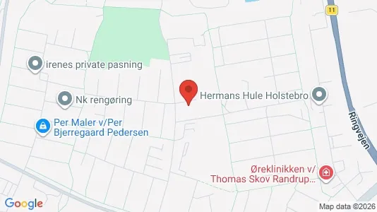 Lejligheder til leje i Holstebro - kort over placeringen