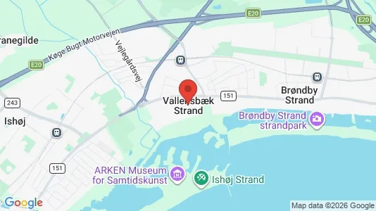 Huse til leje i Vallensbæk Strand - Foto fra Google Street View