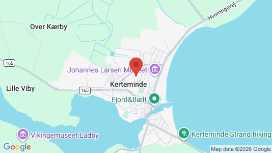 Huse til leje i Kerteminde - kort over placeringen