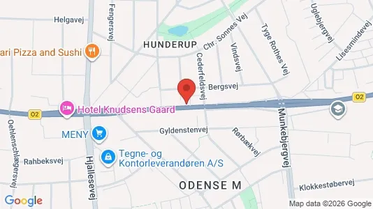 Lejligheder til leje i Odense M - kort over placeringen