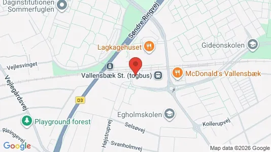 Lejligheder til leje i Vallensbæk Strand - kort over placeringen