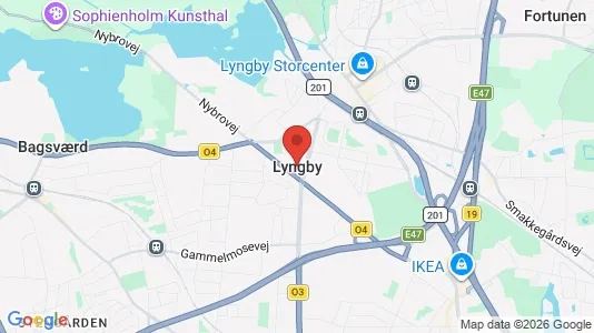 Huse til leje i Kongens Lyngby - kort over placeringen