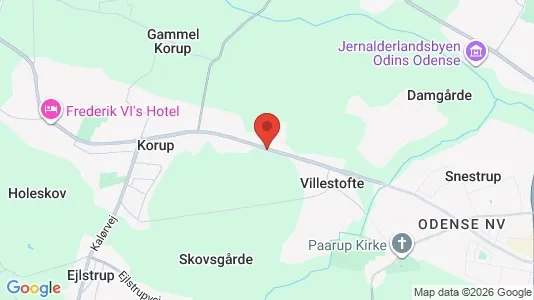Huse til leje i Odense NV - kort over placeringen