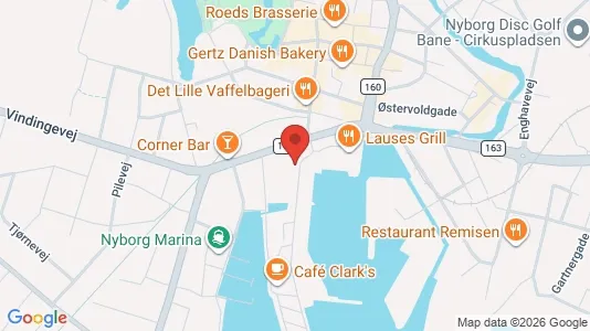 Lejligheder til leje i Nyborg - kort over placeringen