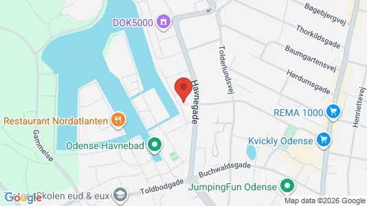 Lejligheder til leje i Odense C - kort over placeringen