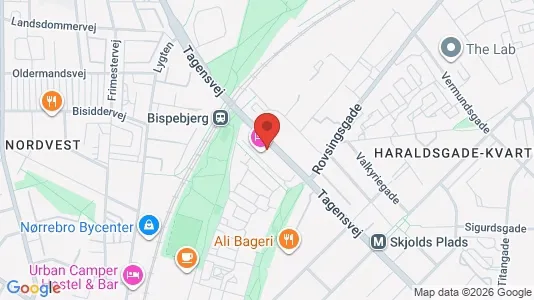 Lejligheder til leje i Nørrebro - kort over placeringen