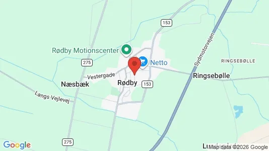 Huse til leje i Rødby - kort over placeringen