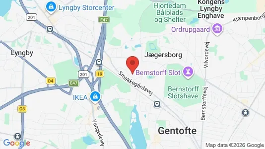 Huse til leje i Gentofte - kort over placeringen