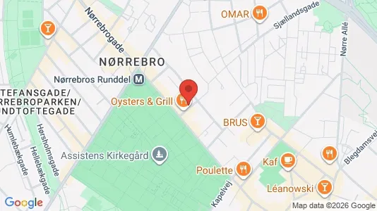Værelser til leje i Nørrebro - kort over placeringen