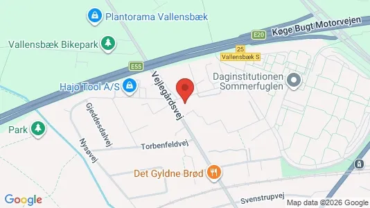 Lejligheder til leje i Vallensbæk Strand - kort over placeringen