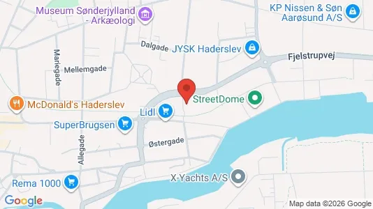 Lejligheder til leje i Haderslev - kort over placeringen