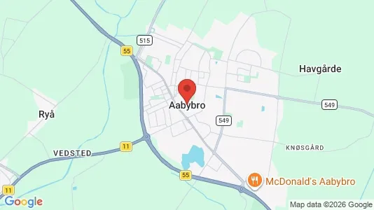 Huse til leje i Aabybro - Foto fra Google Street View