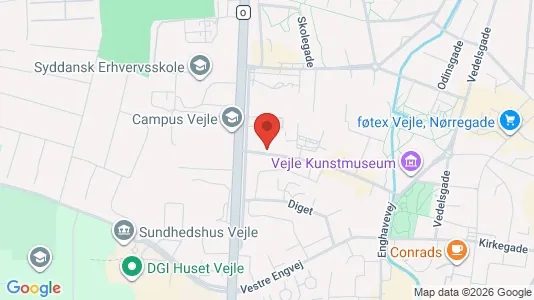 Lejligheder til leje i Vejle Centrum - Foto fra Google Street View