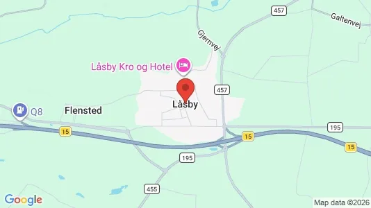 Lejligheder til leje i Låsby - Foto fra Google Street View