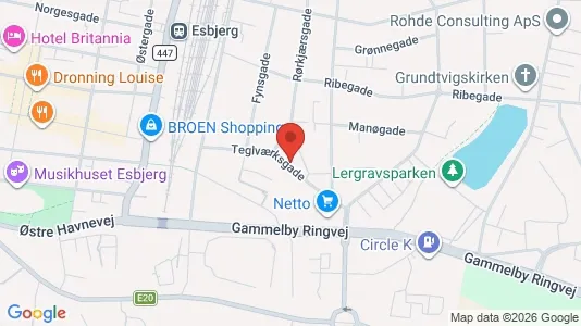 Lejligheder til leje i Esbjerg Centrum - Foto fra Google Street View
