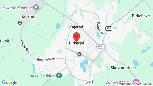 Huse til leje i Birkerød - Foto fra Google Street View