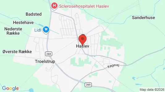 Huse til leje i Haslev - Foto fra Google Street View
