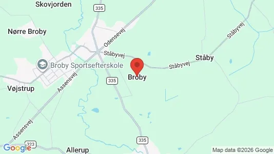 Huse til leje i Broby - kort over placeringen