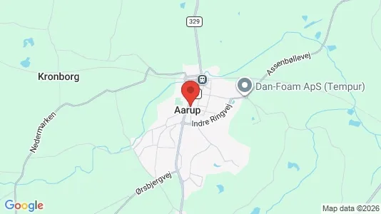 Huse til leje i Aarup - kort over placeringen