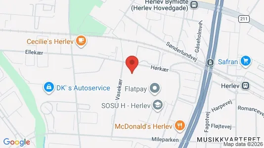 Lejligheder til leje i Herlev - kort over placeringen