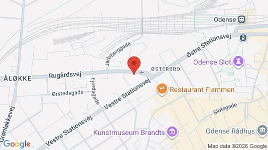 Lejligheder til leje i Odense C - kort over placeringen