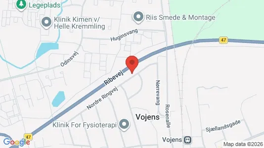Lejligheder til leje i Haderslev - kort over placeringen