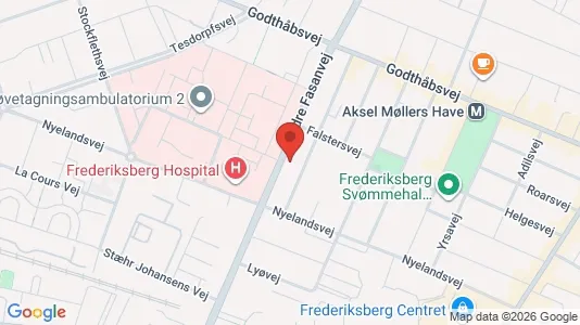 Lejligheder til leje i Frederiksberg - kort over placeringen