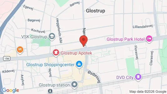 Lejligheder til leje i Glostrup - kort over placeringen