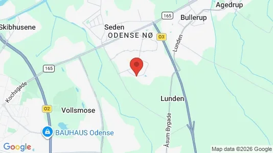 Huse til leje i Odense NØ - kort over placeringen