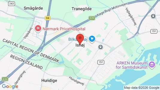 Huse til leje i Ishøj - kort over placeringen