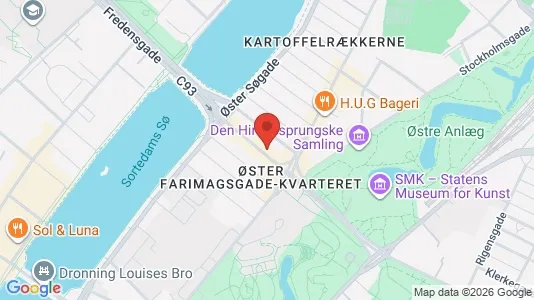 Lejligheder til leje i København K - kort over placeringen