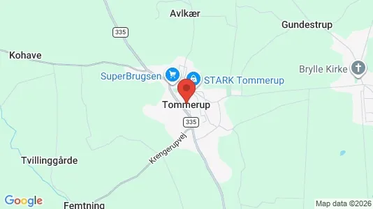 Huse til leje i Tommerup - kort over placeringen