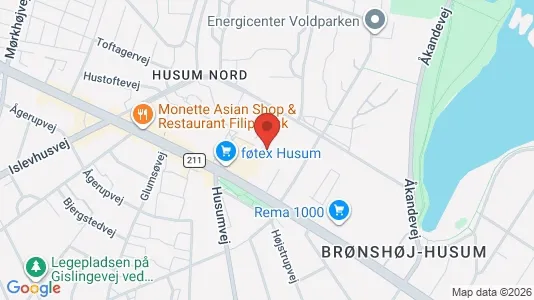 Lejligheder til leje i Brønshøj - kort over placeringen