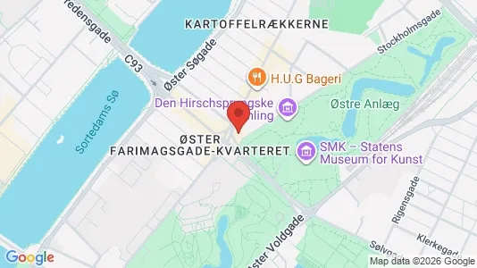 Lejligheder til leje i Østerbro - kort over placeringen