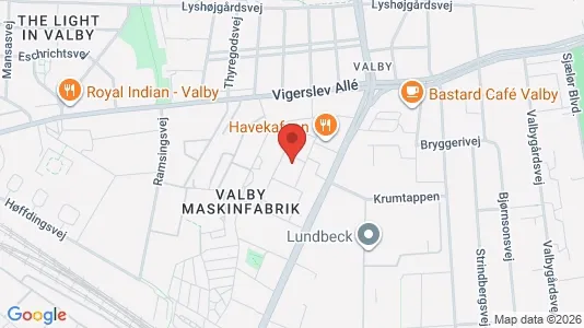 Lejligheder til leje i Valby - kort over placeringen