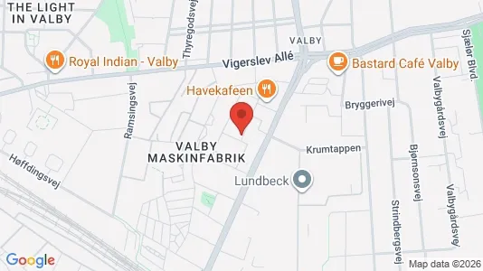 Lejligheder til leje i Valby - kort over placeringen