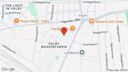 Lejligheder til leje i Valby - kort over placeringen