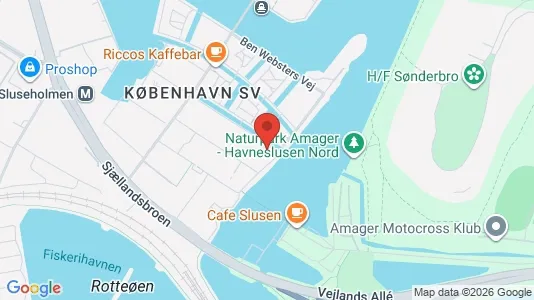 Lejligheder til leje i København SV - kort over placeringen