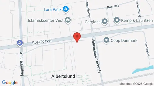 Lejligheder til leje i Albertslund - kort over placeringen