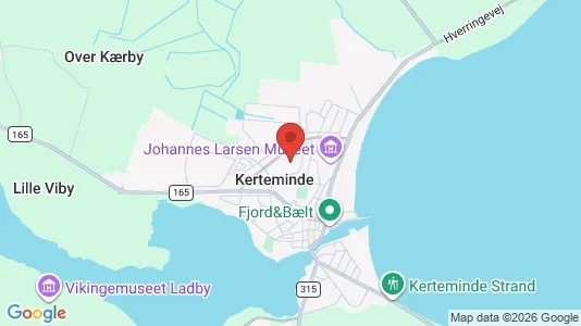 Huse til leje i Kerteminde - kort over placeringen