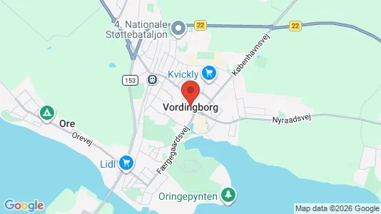 Huse til leje i Vordingborg - kort over placeringen