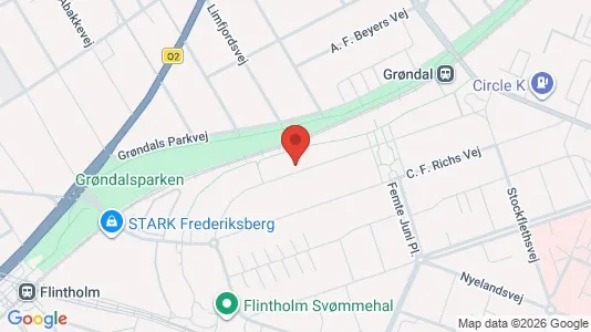 Lejligheder til leje i Frederiksberg - kort over placeringen