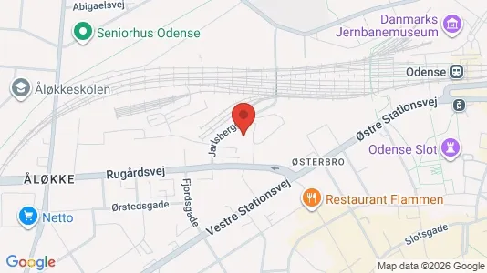 Lejligheder til leje i Odense C - kort over placeringen
