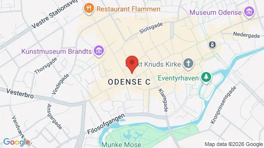 Lejligheder til leje i Odense C - kort over placeringen