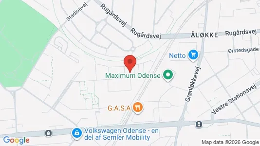 Lejligheder til leje i Odense V - kort over placeringen