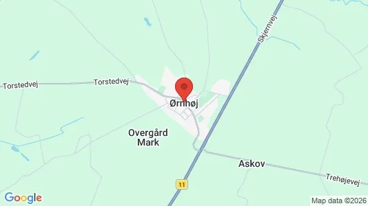 Huse til leje i Ørnhøj - kort over placeringen