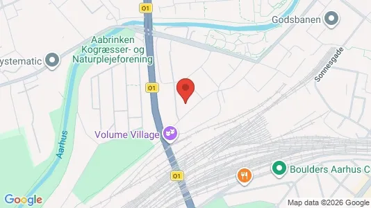 Lejligheder til leje i Århus C - kort over placeringen