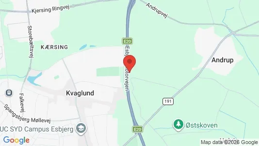 Huse til leje i Esbjerg Ø - kort over placeringen