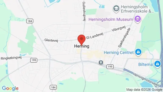 Huse til leje i Herning - kort over placeringen